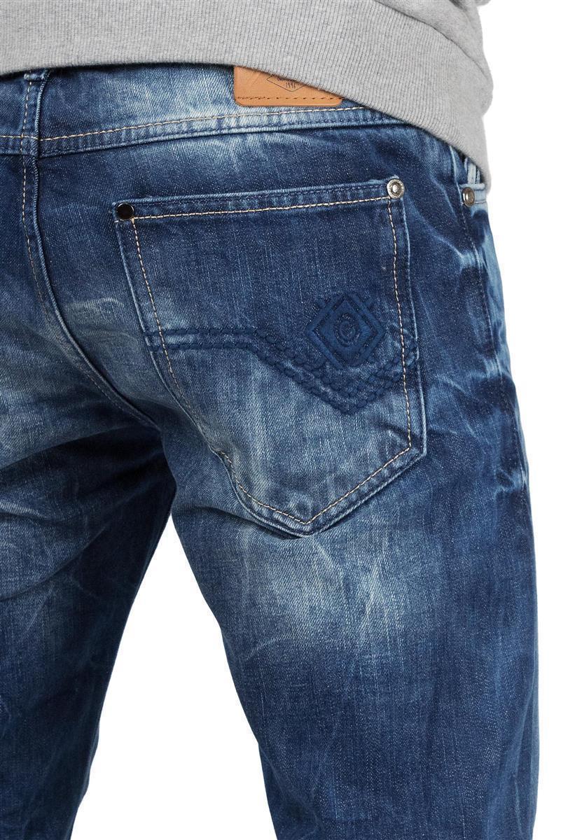 Herren Regular Fit Jeans Stonewashed CD319Y - Blue