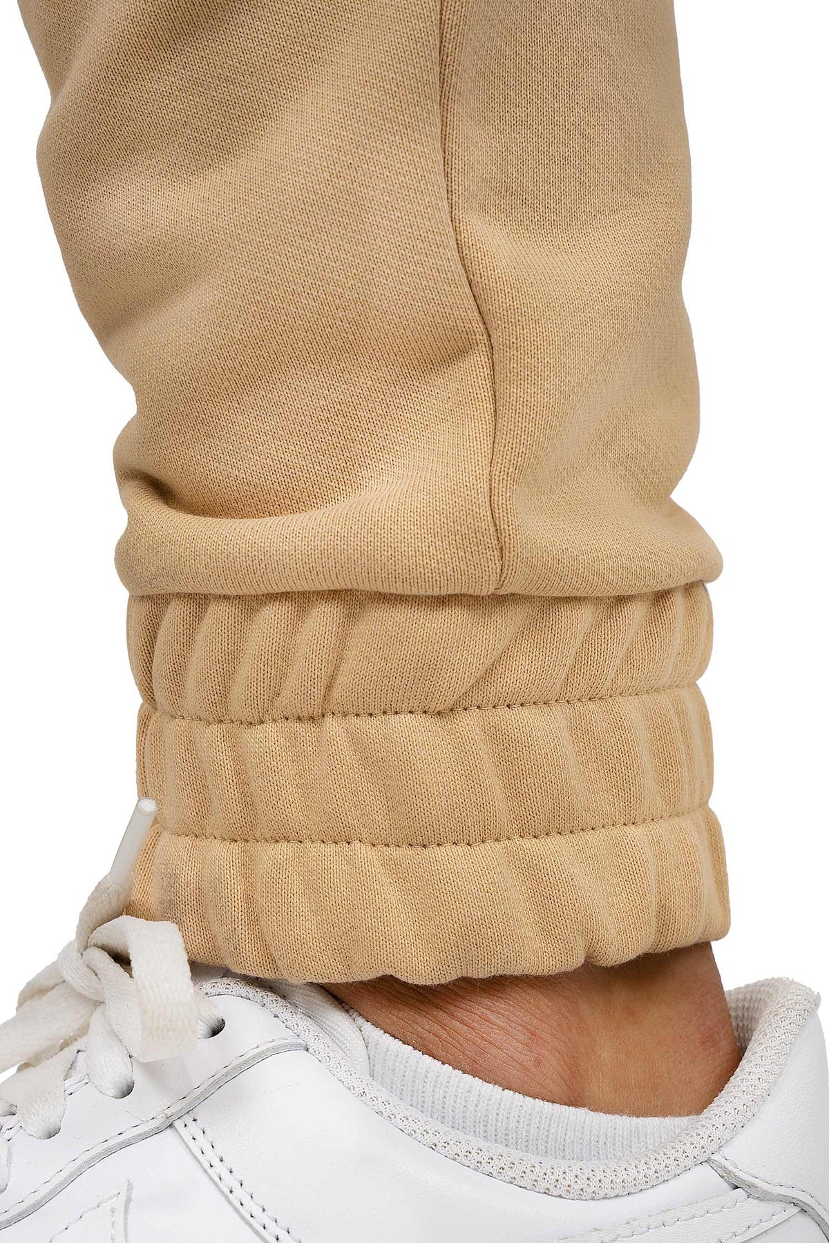 Herren Regular Fit Jogginghose Marken-Stick in Beige – Reichstadt – Ansicht 8