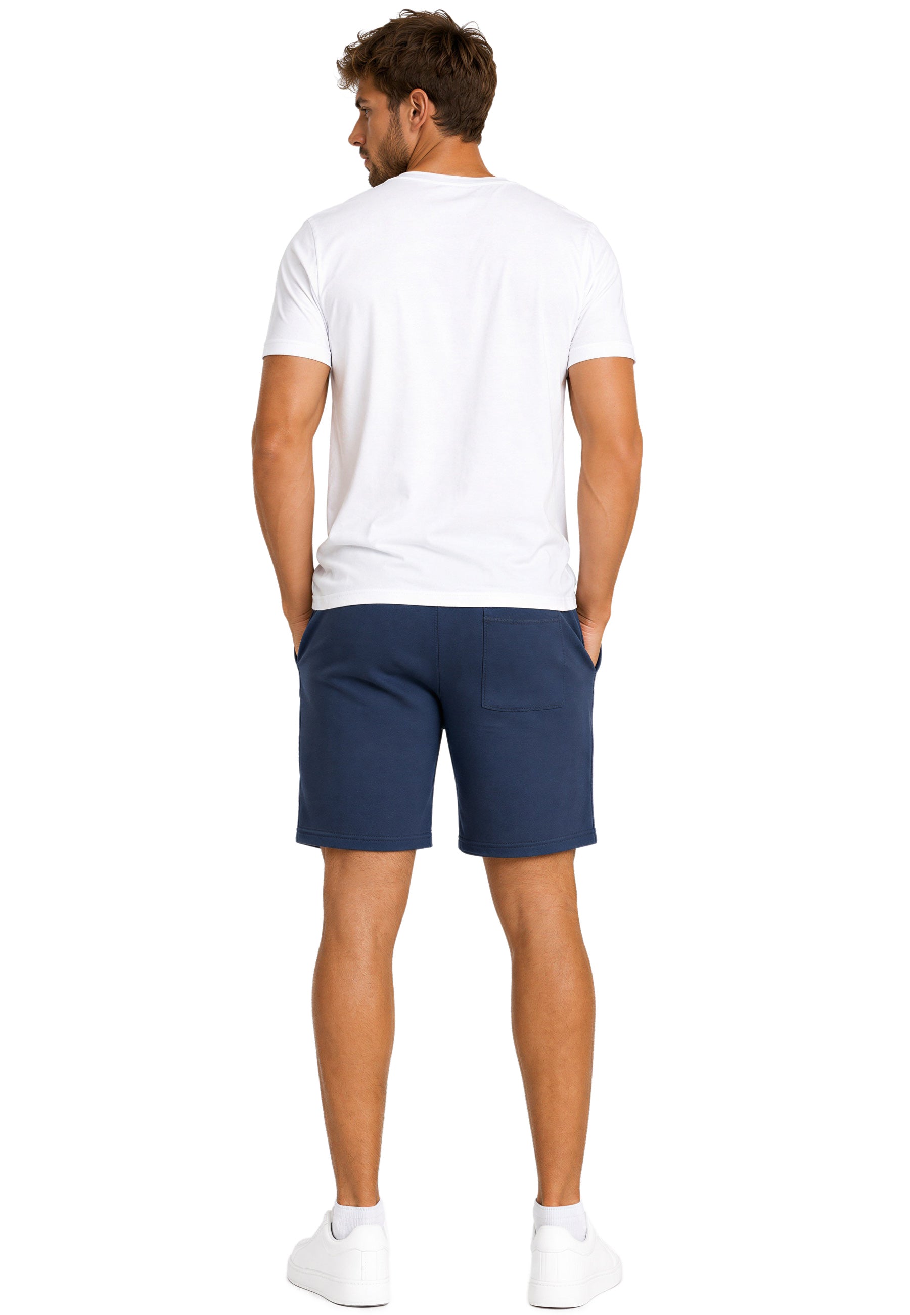 Herren Regular Fit Shorts Marken-Stick 23RS036 - Dark Blue