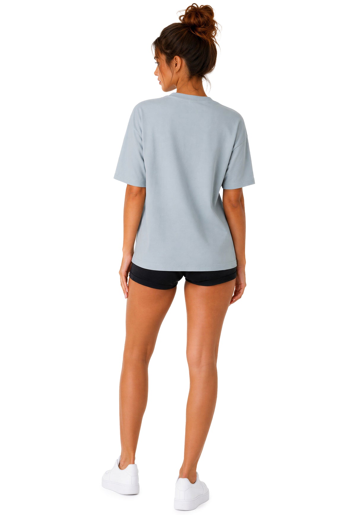 Damen Regular Fit T-Shirt Shoulder Drop in Light Blue – Reichstadt – Ansicht 8