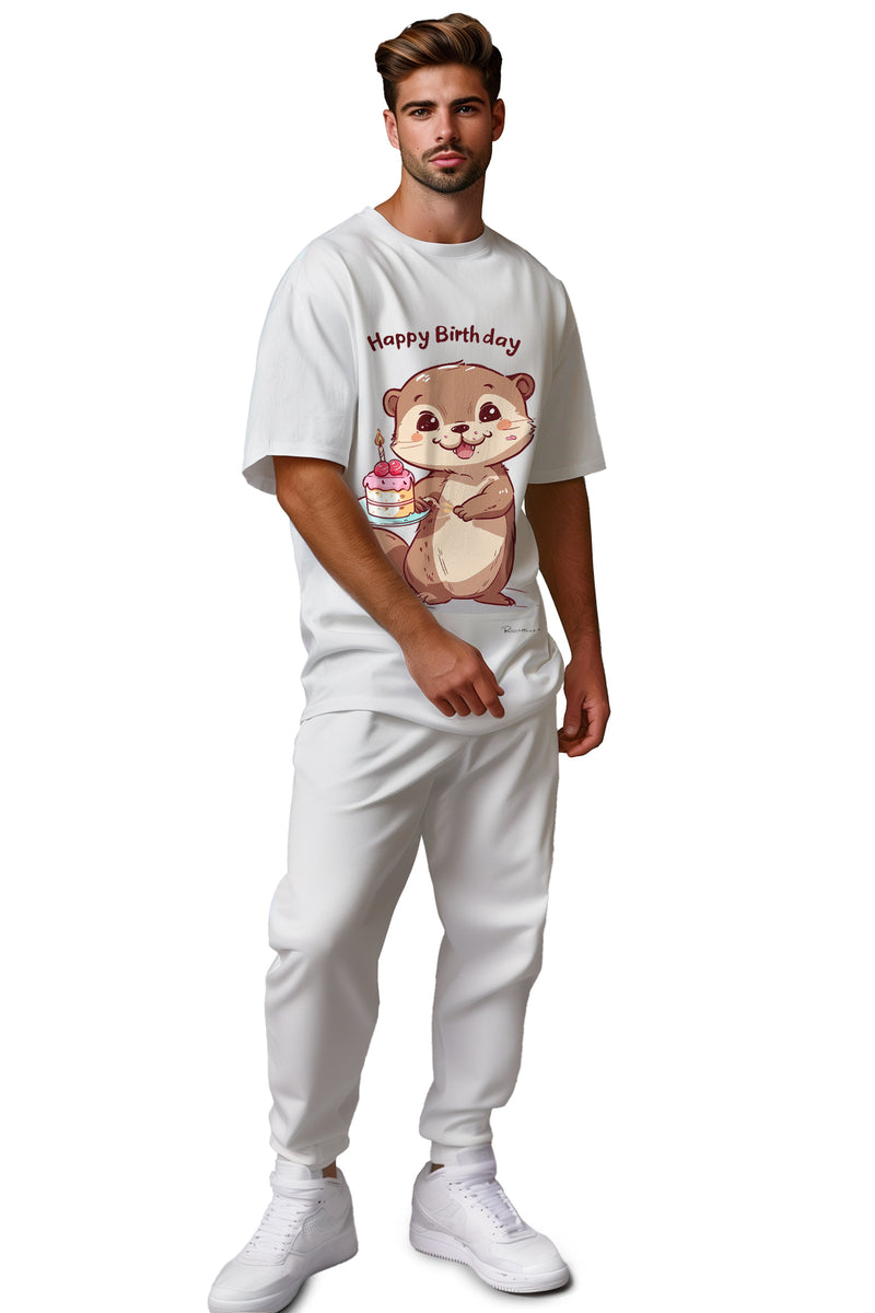 Herren Oversized T-Shirt 24RS057 - Otterly Birthday – Ansicht 2