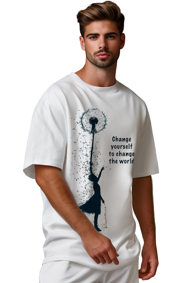 Herren Oversized T-Shirt mit Print Positive Dreamer – Reichstadt
