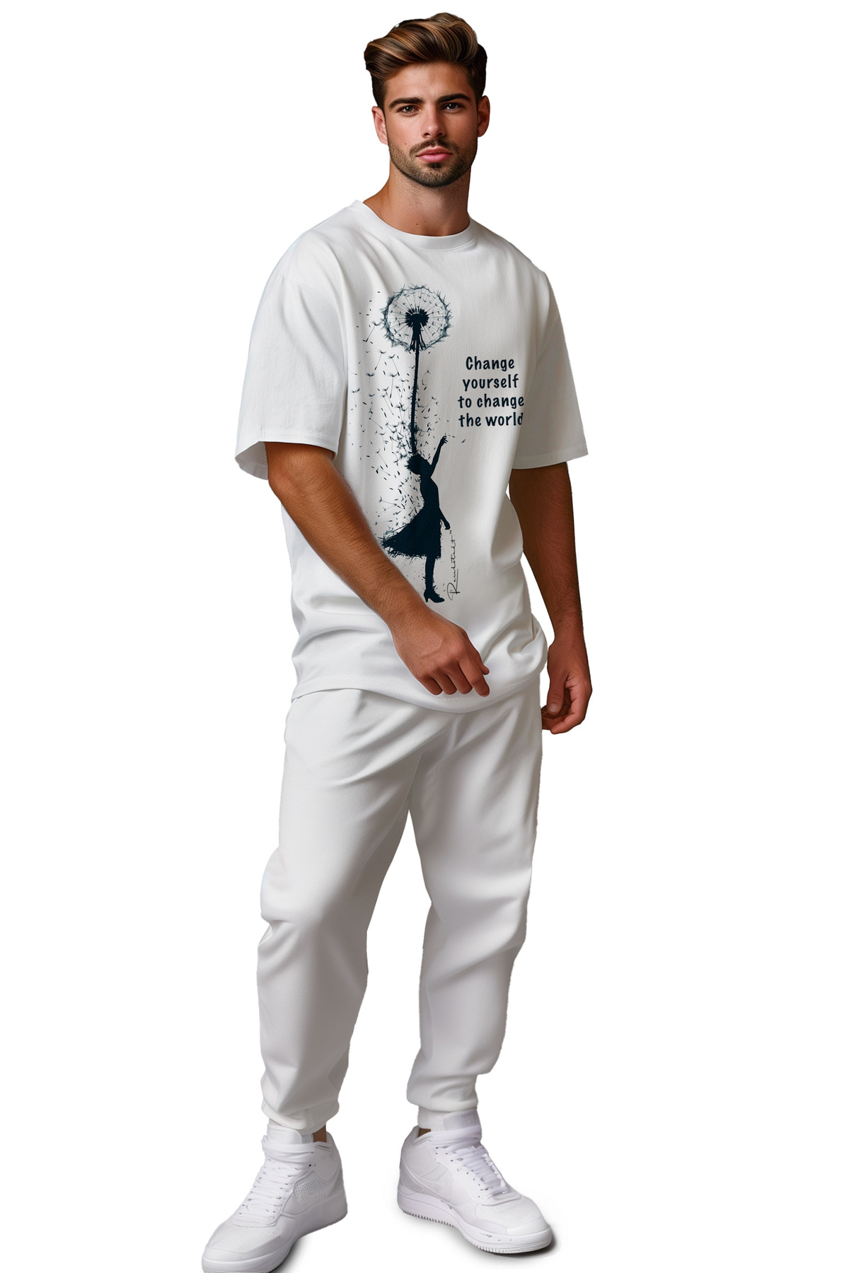 Herren Oversized T-Shirt mit Print Positive Dreamer – Reichstadt – Ansicht 2