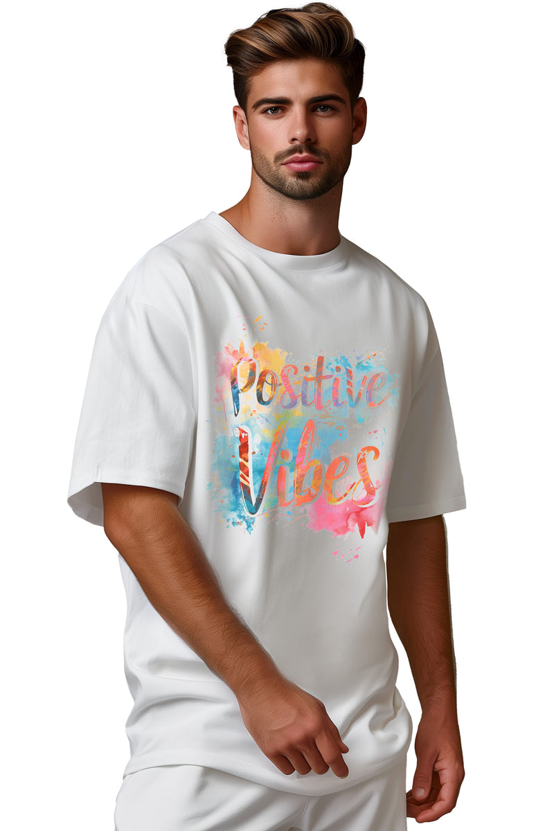Herren Oversized T-Shirt mit Print Vibrant Positivity – Reichstadt
