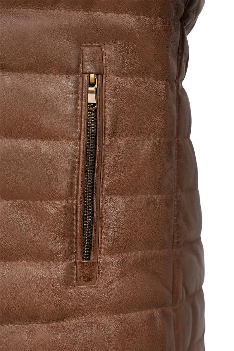Reichstadt Herren Slim Fit Lederjacke Cognac (Modell 22RS31LUX) - Ansicht 5