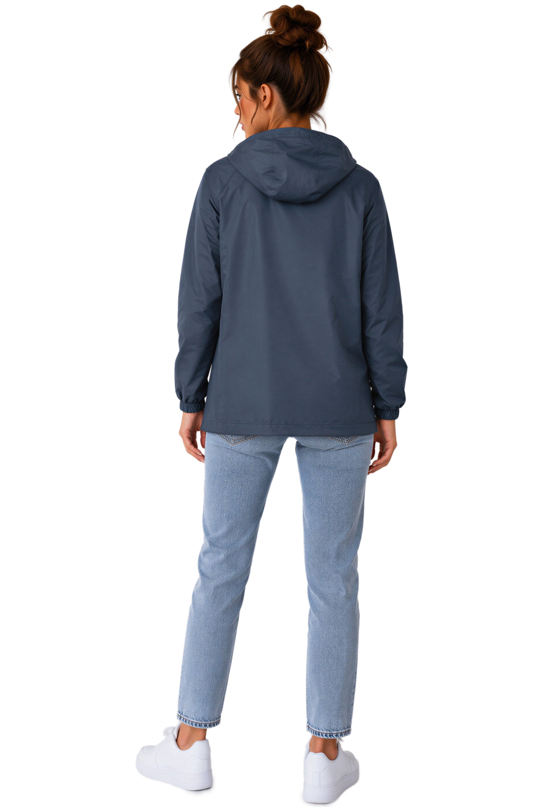 Damen Relaxed Fit Allwetter Windbreaker 24RSW054 - Navy