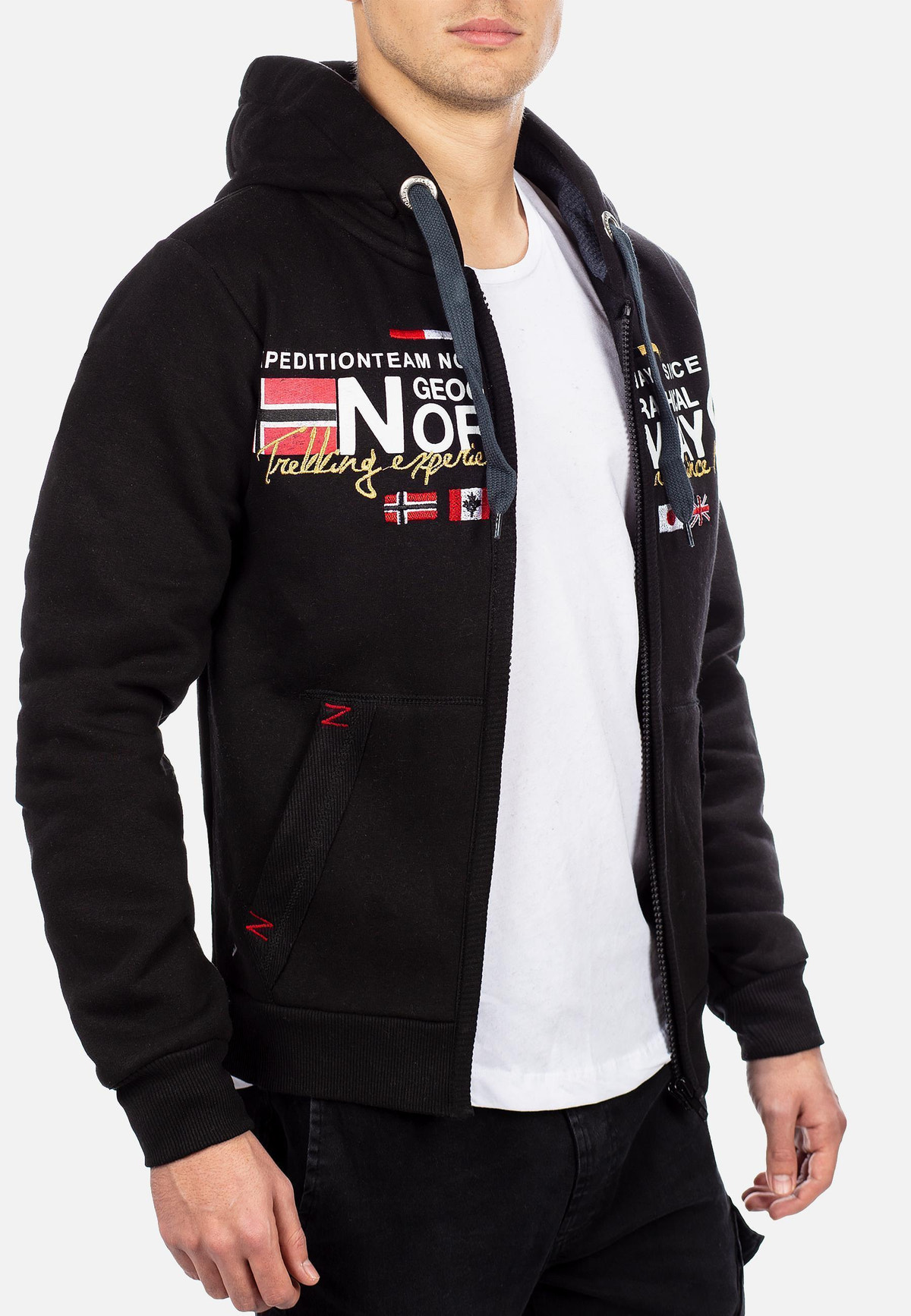 Herren Regular Fit Hoodie galiator in Black – Geographical Norway – Ansicht 10