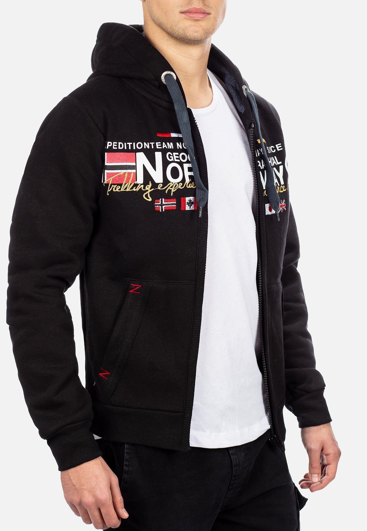 Herren Regular Fit Hoodie galiator in Black – Geographical Norway – Ansicht 10