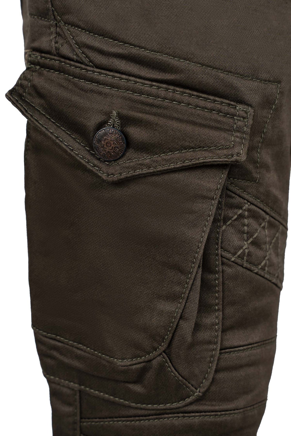 Herren Straight Fit Jeans Mid Waist CD424 - Khaki