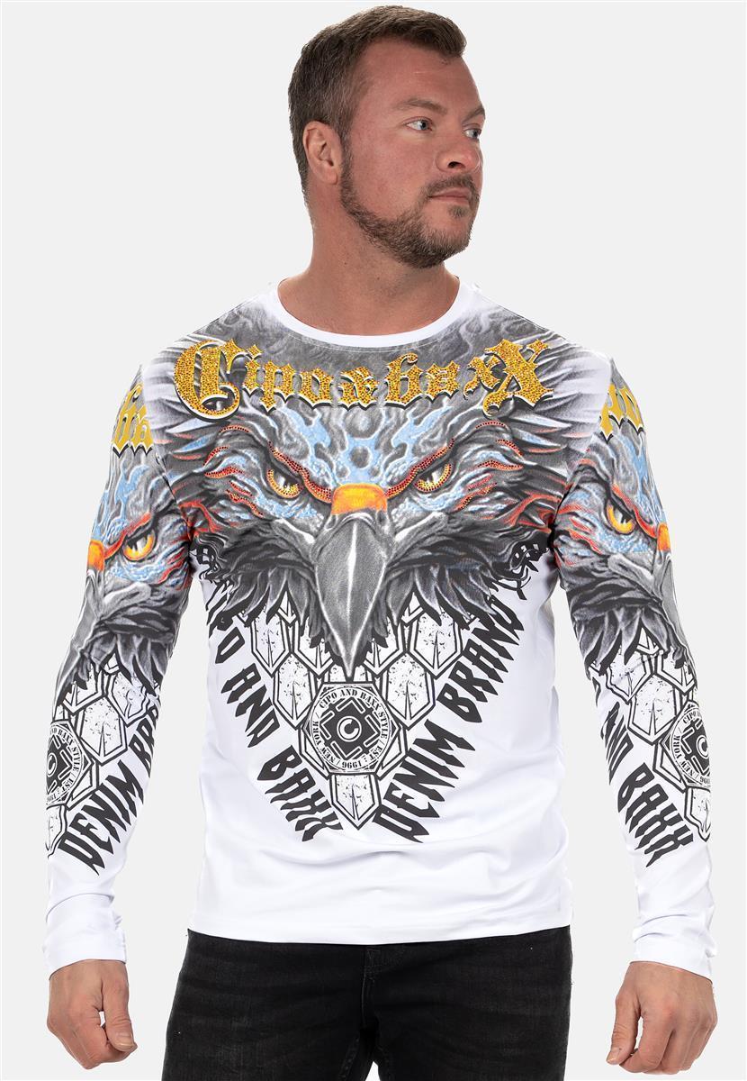 Herren Regular Fit Longsleeve CL488 - White