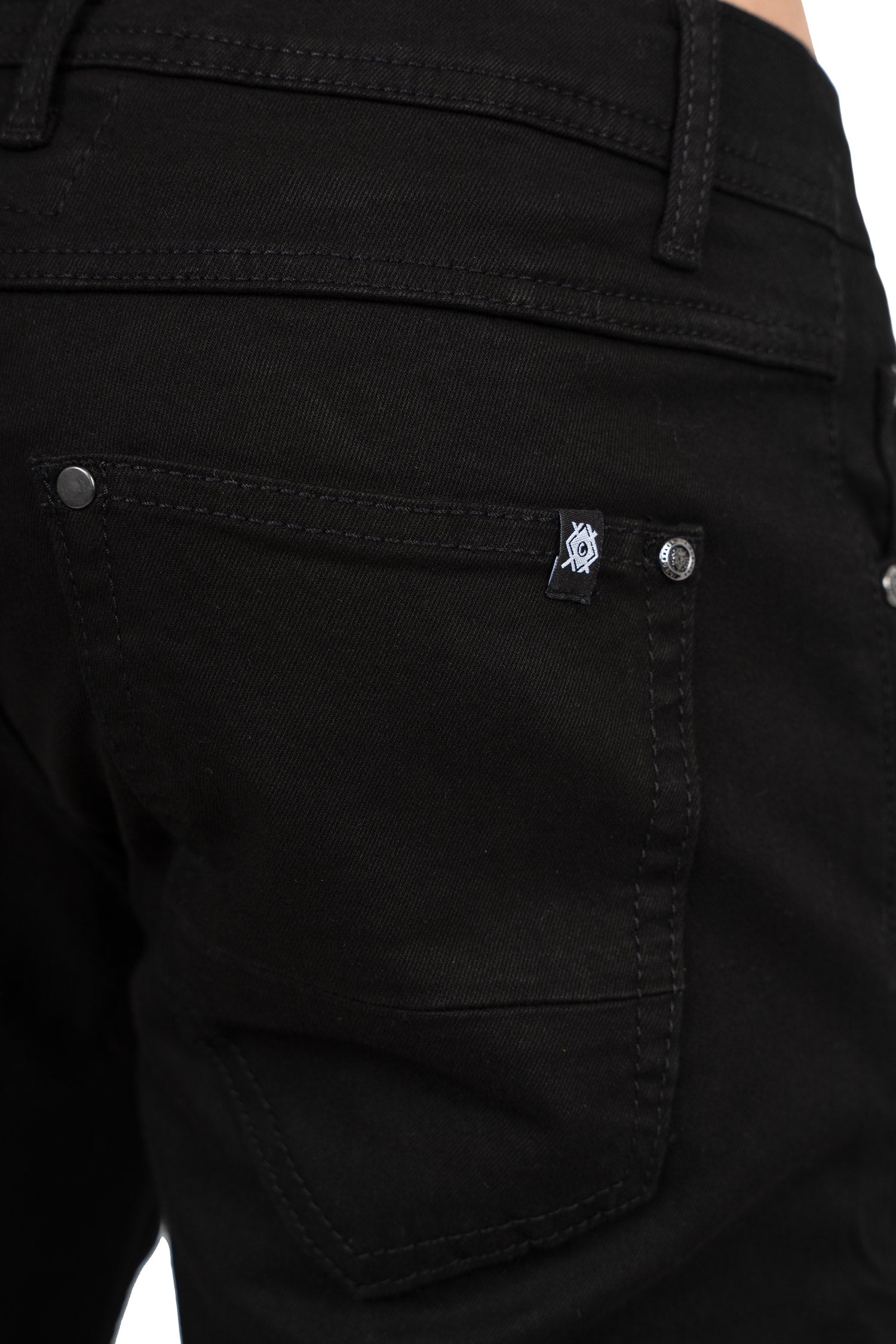 Herren Slim Fit Jeans Stonewashed CD820 - Black