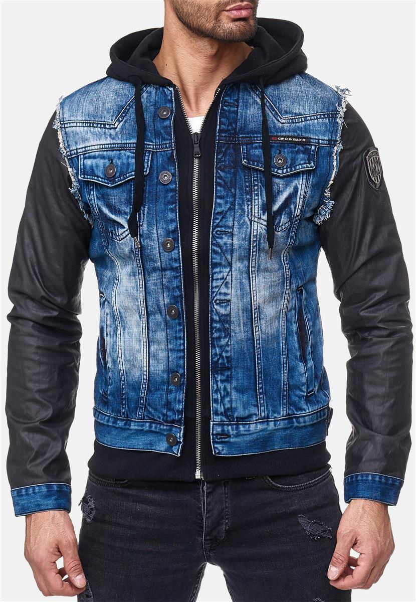 Herren Regular Fit Jacke Denim in Blue – Cipo & Baxx – Ansicht 11