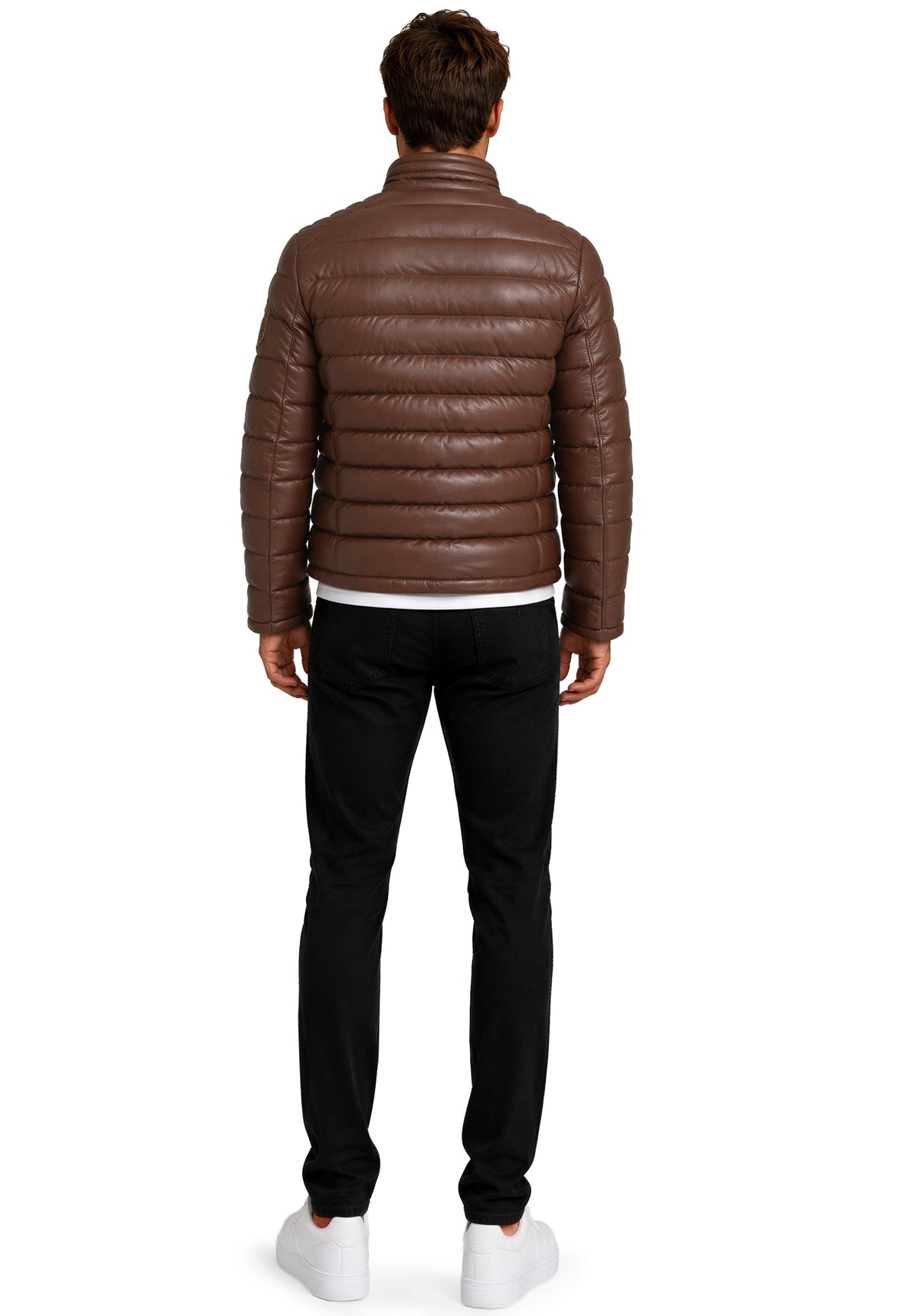 Herren Regular Fit Jacke Echtleder 19RS016 - Cognac