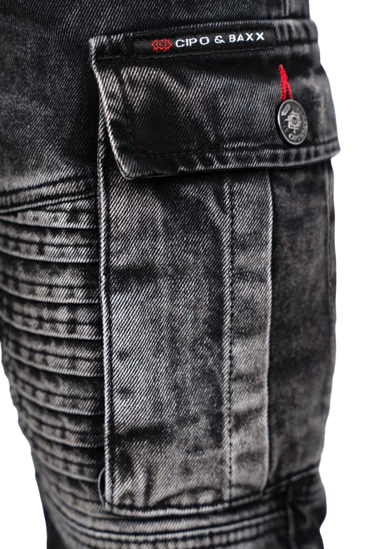 Herren Regular Fit Jeans Stonewashed in Black – Cipo & Baxx – Ansicht 11