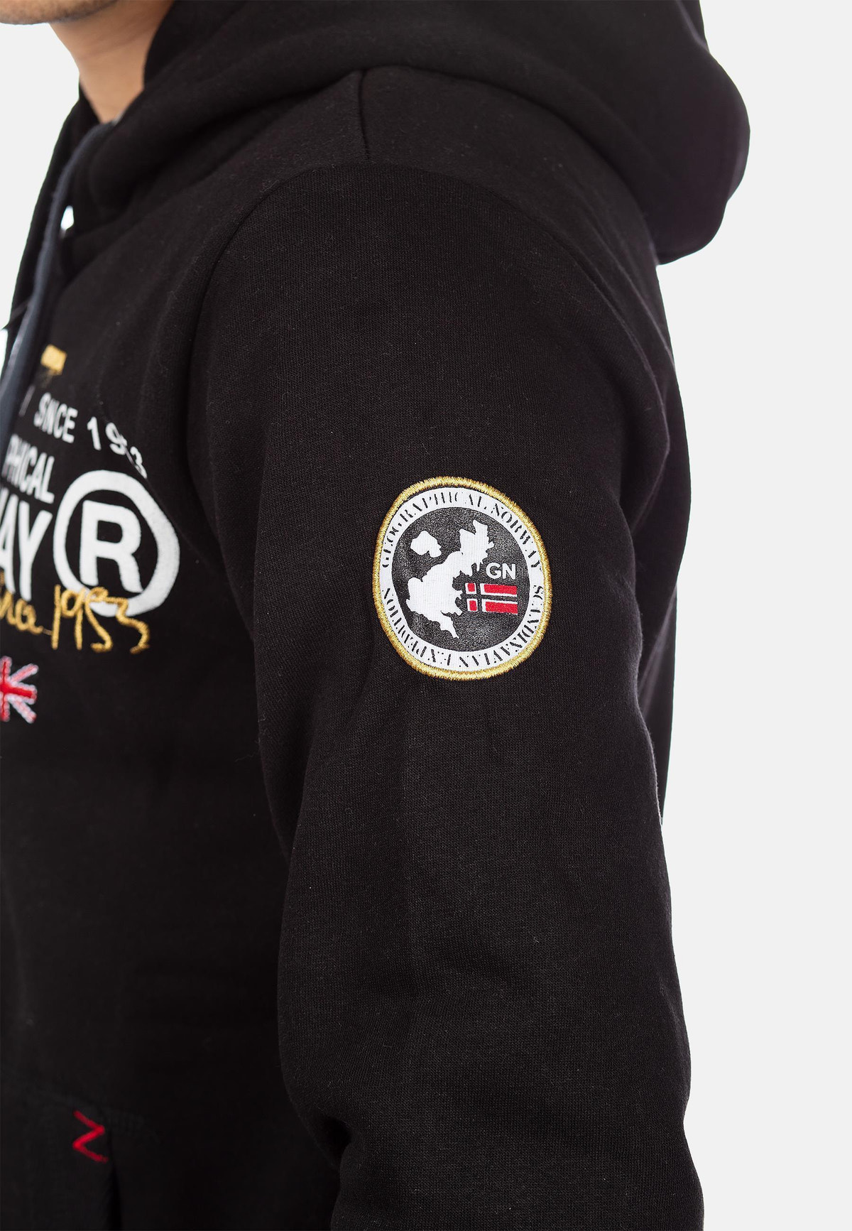 Herren Regular Fit Hoodie galiator in Black – Geographical Norway – Ansicht 11