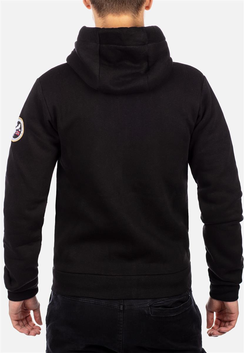 Herren Regular Fit Hoodie galiator in Black – Geographical Norway – Ansicht 12