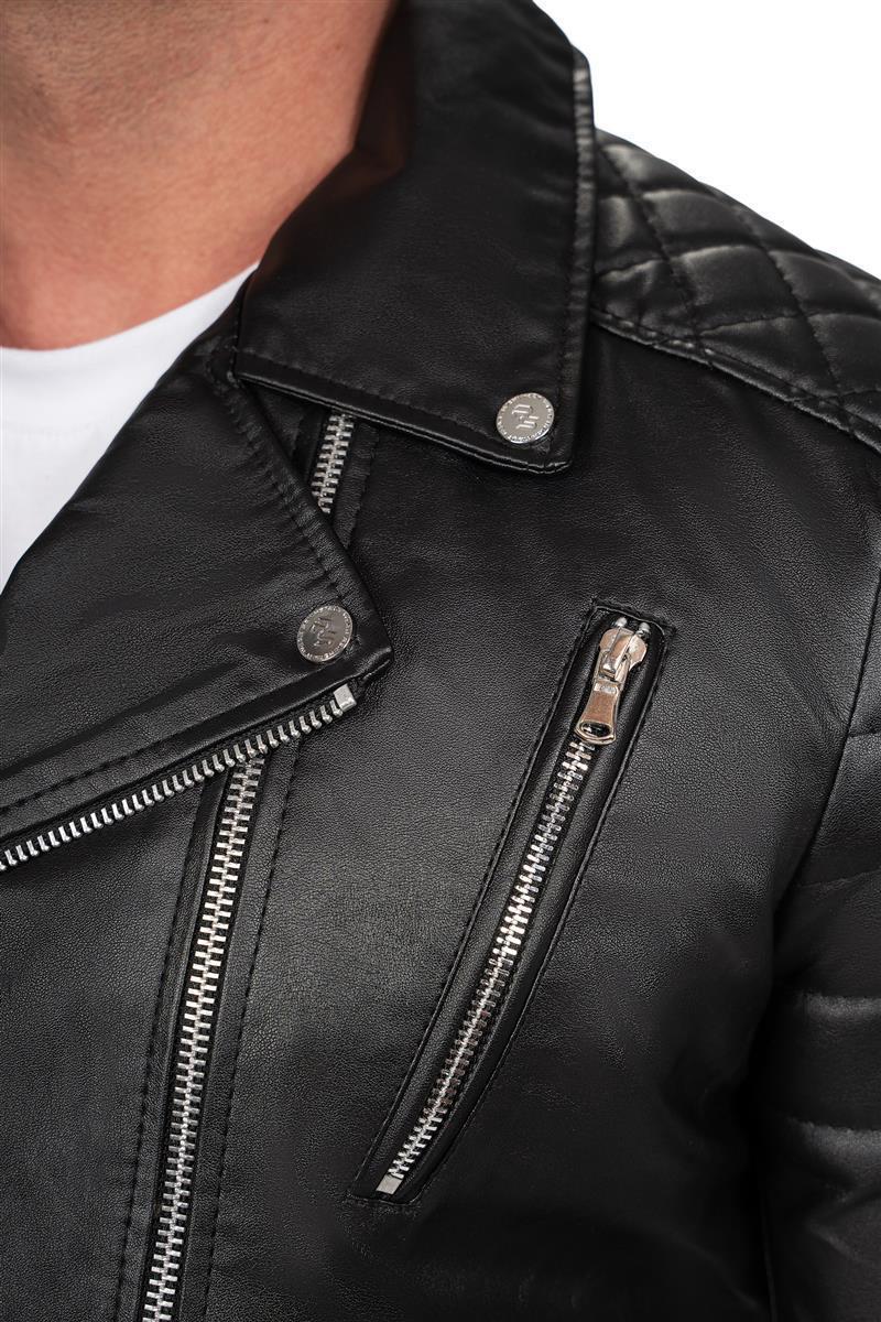 Herren Slim Fit Jacke in Black – Reichstadt – Ansicht 12