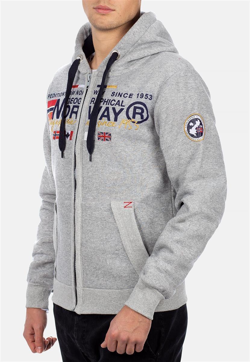 Herren Regular Fit Hoodie galiator in Grey – Geographical Norway – Ansicht 12