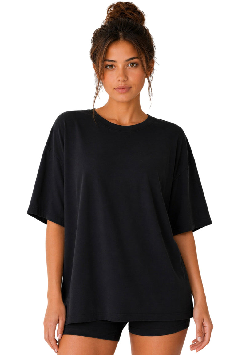Damen Oversized T-Shirt in Black – Reichstadt