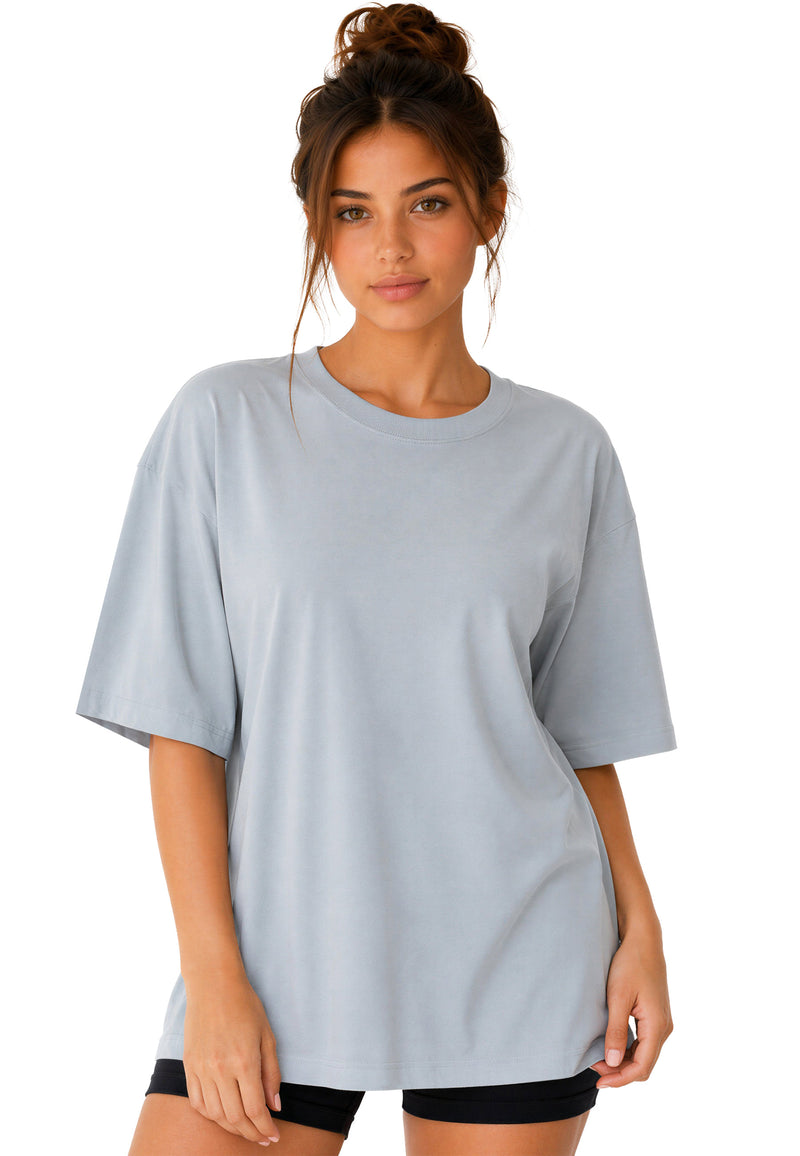 Damen Oversized Oversized T-Shirt 25RSW070 - Light Blue