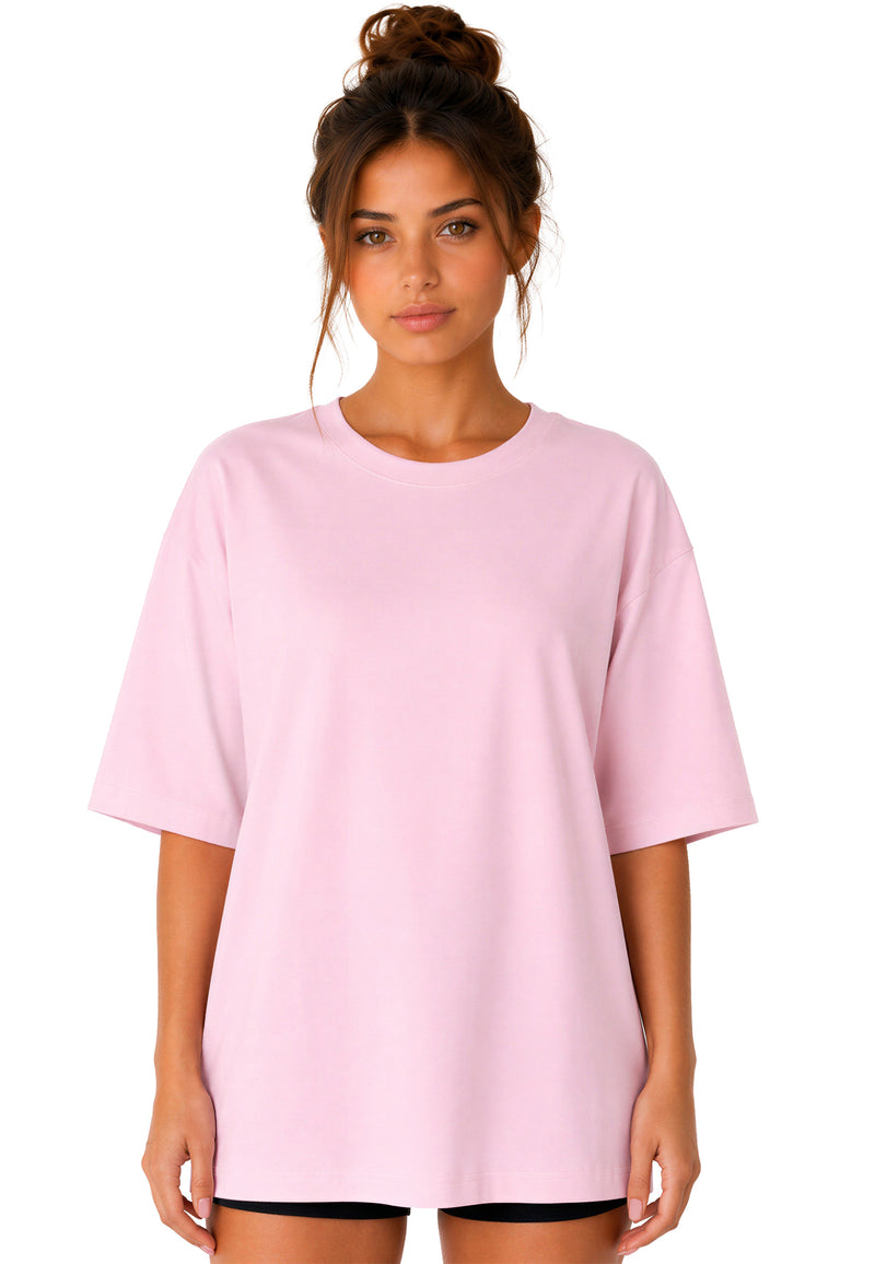 Damen Oversized Oversized T-Shirt 25RSW070 - Pink