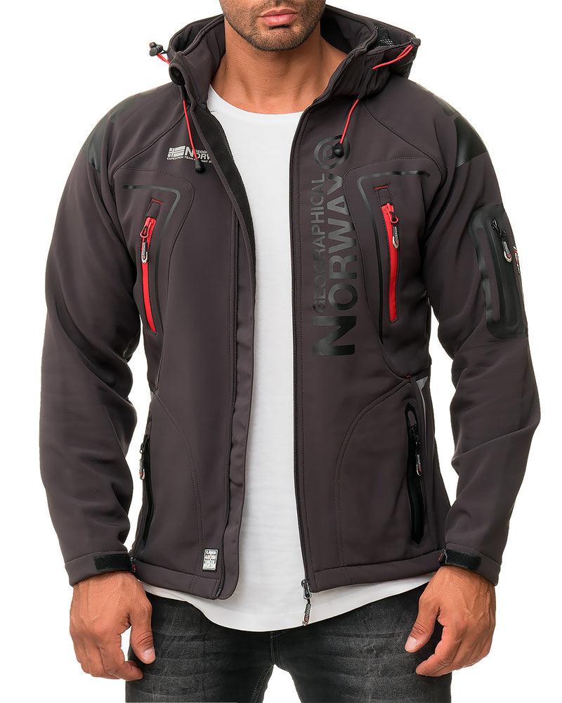 Herren Regular Fit Softshelljacke techno men - Dark Grey