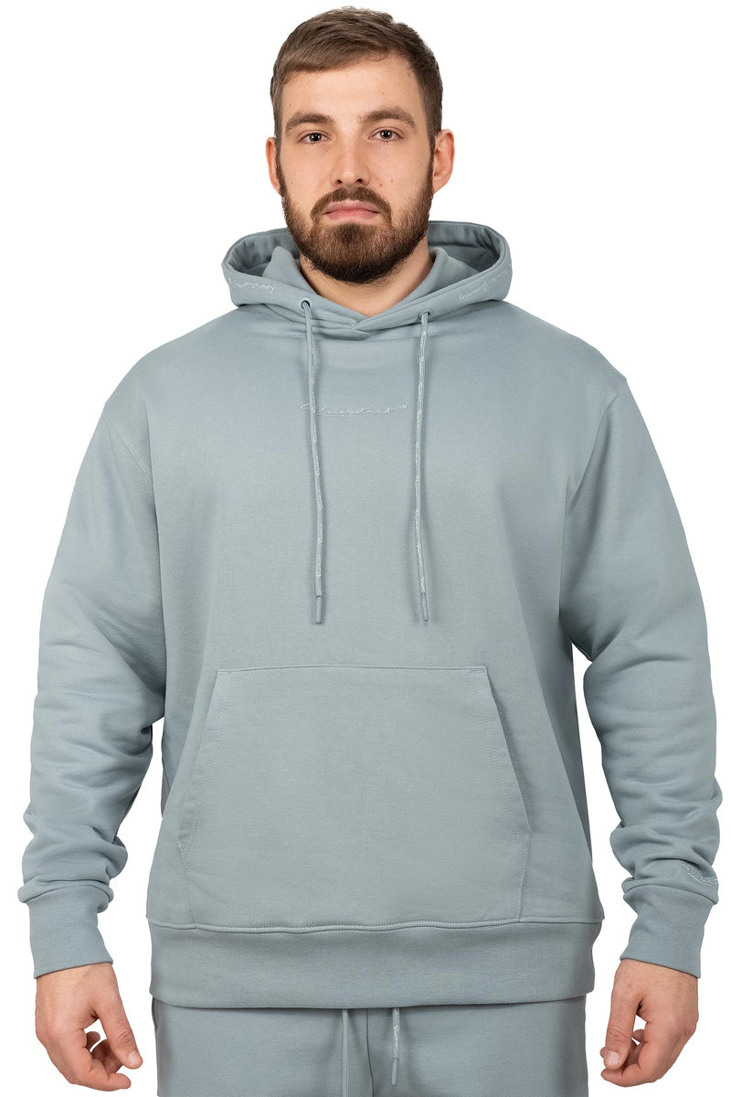 Herren Regular Fit Sport Hoodie Marken-Stick S-23RS034 - Grey