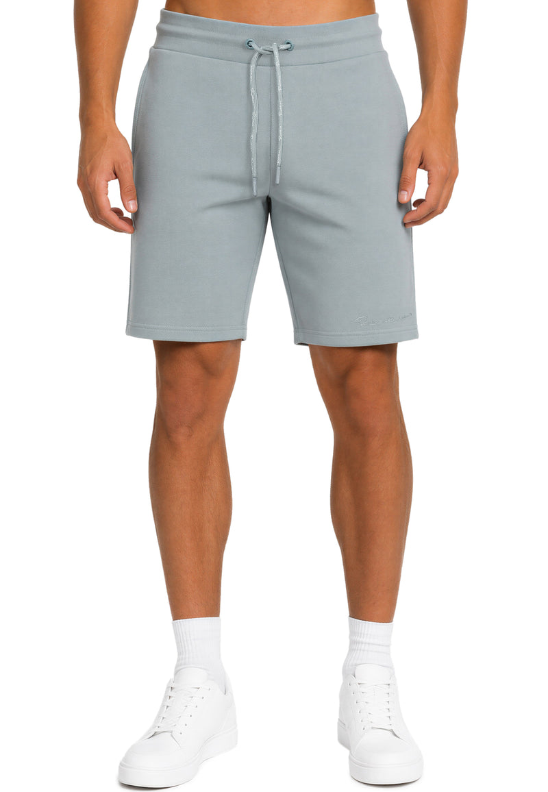 Herren Regular Fit Shorts Marken-Stick in Grey – Reichstadt
