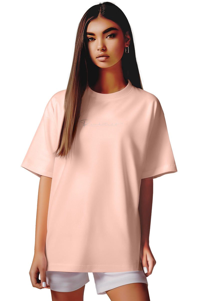 Damen Oversized T-Shirt Brand Stick in Old Pink – Reichstadt