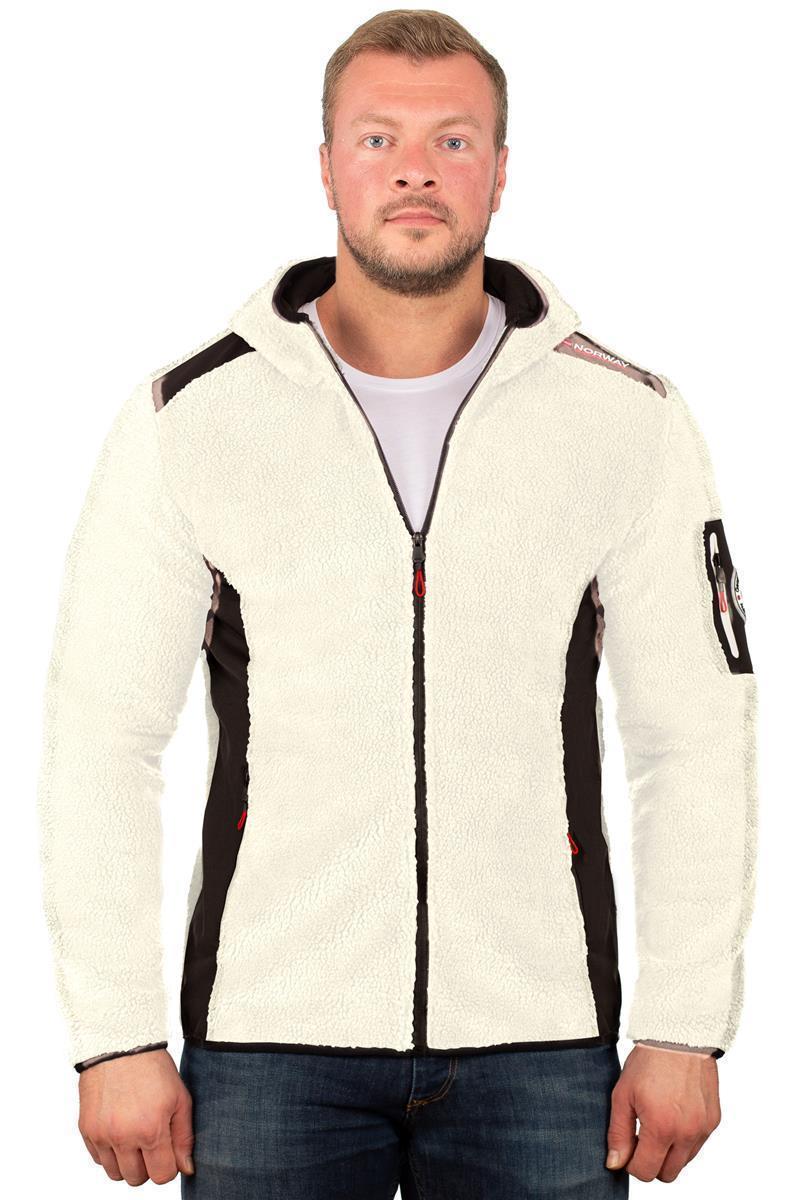Herren Regular Fit Fleecesjacke tufour - Off White