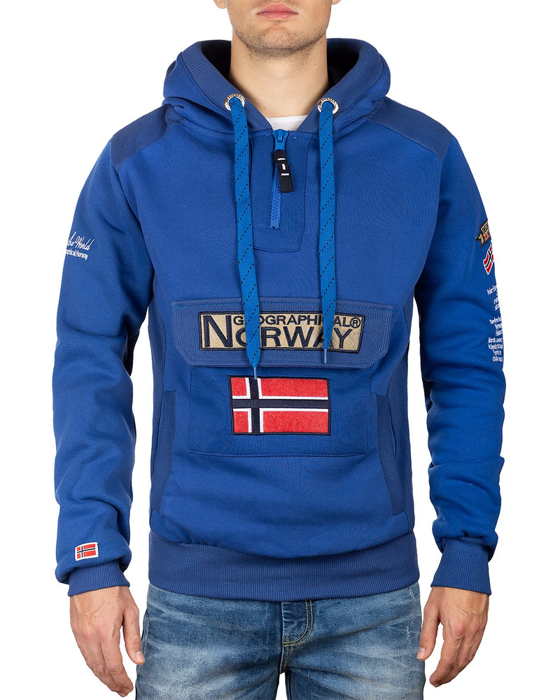 Herren Regular Fit Hoodie gymclass men in Blue – Geographical Norway