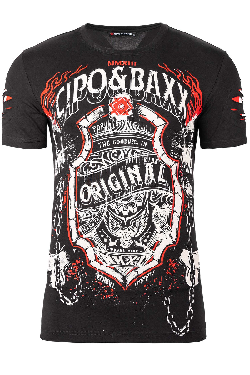 Herren Regular Fit T-Shirt in Black – Cipo & Baxx