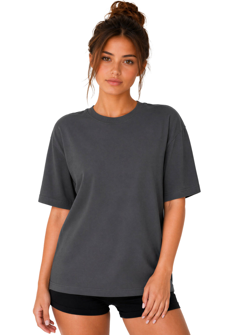 Damen Regular Fit T-Shirt Shoulder Drop 25RSW071 - Dark Grey