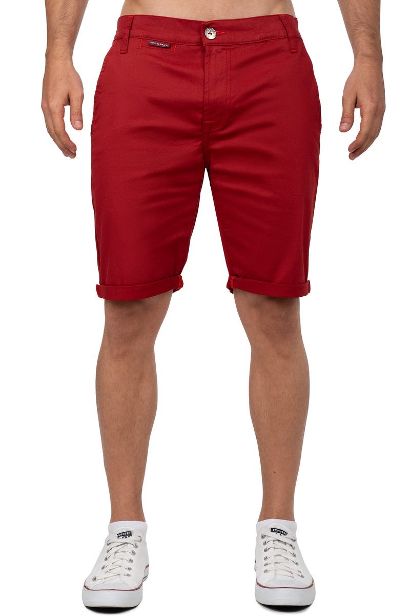 Herren Regular Fit Shorts Logo-Detail CK272 - Burgundy