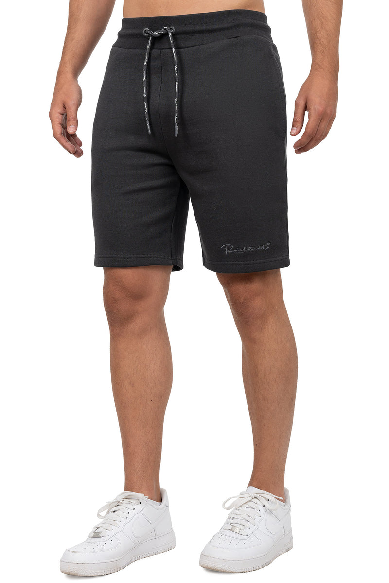 Herren Regular Fit Shorts Marken-Stick in Black – Reichstadt
