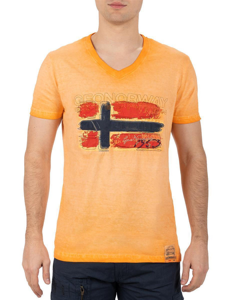 Herren Regular Fit T-Shirt joasis in Orange – Geo Norway