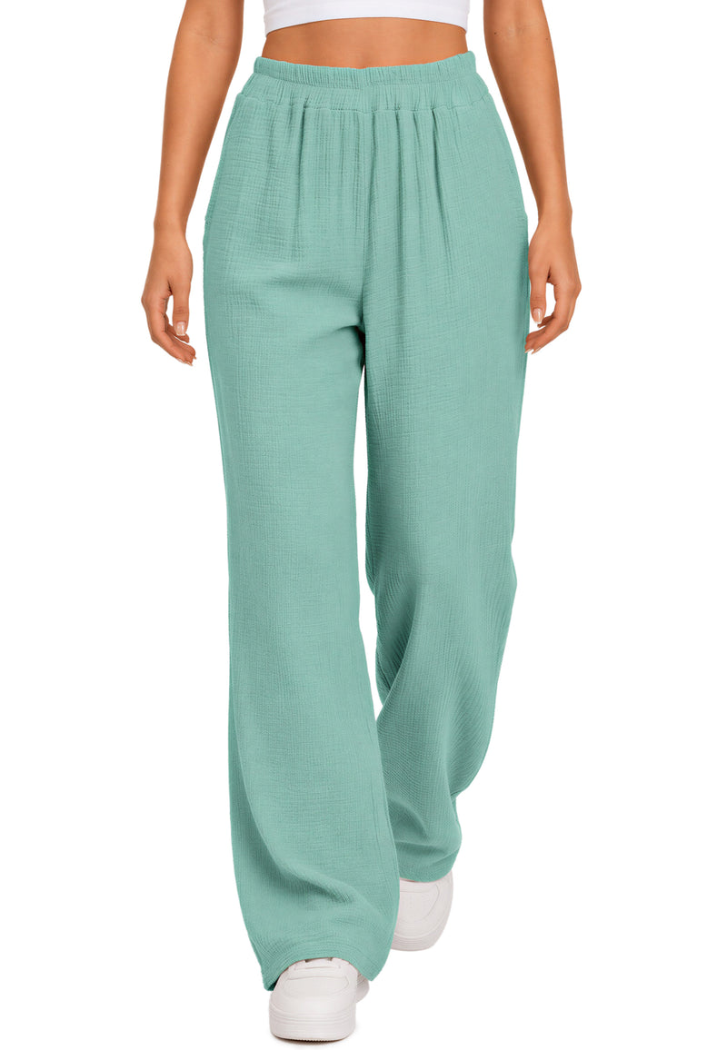 Damen Oversized Hose Musselin 25RSW082 - Mint
