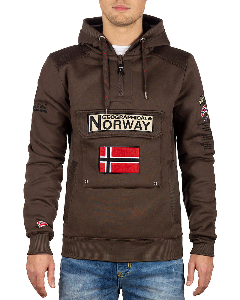 Herren Regular Fit Hoodie gymclass men - Brown