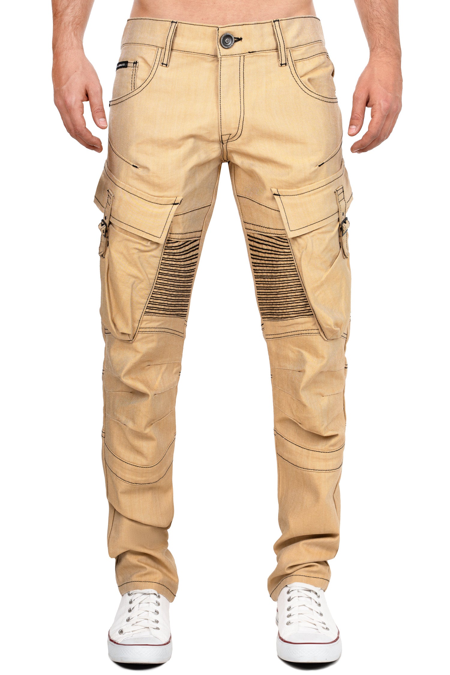 Herren Regular Fit Jeans Stonewashed CD523 - Yellow