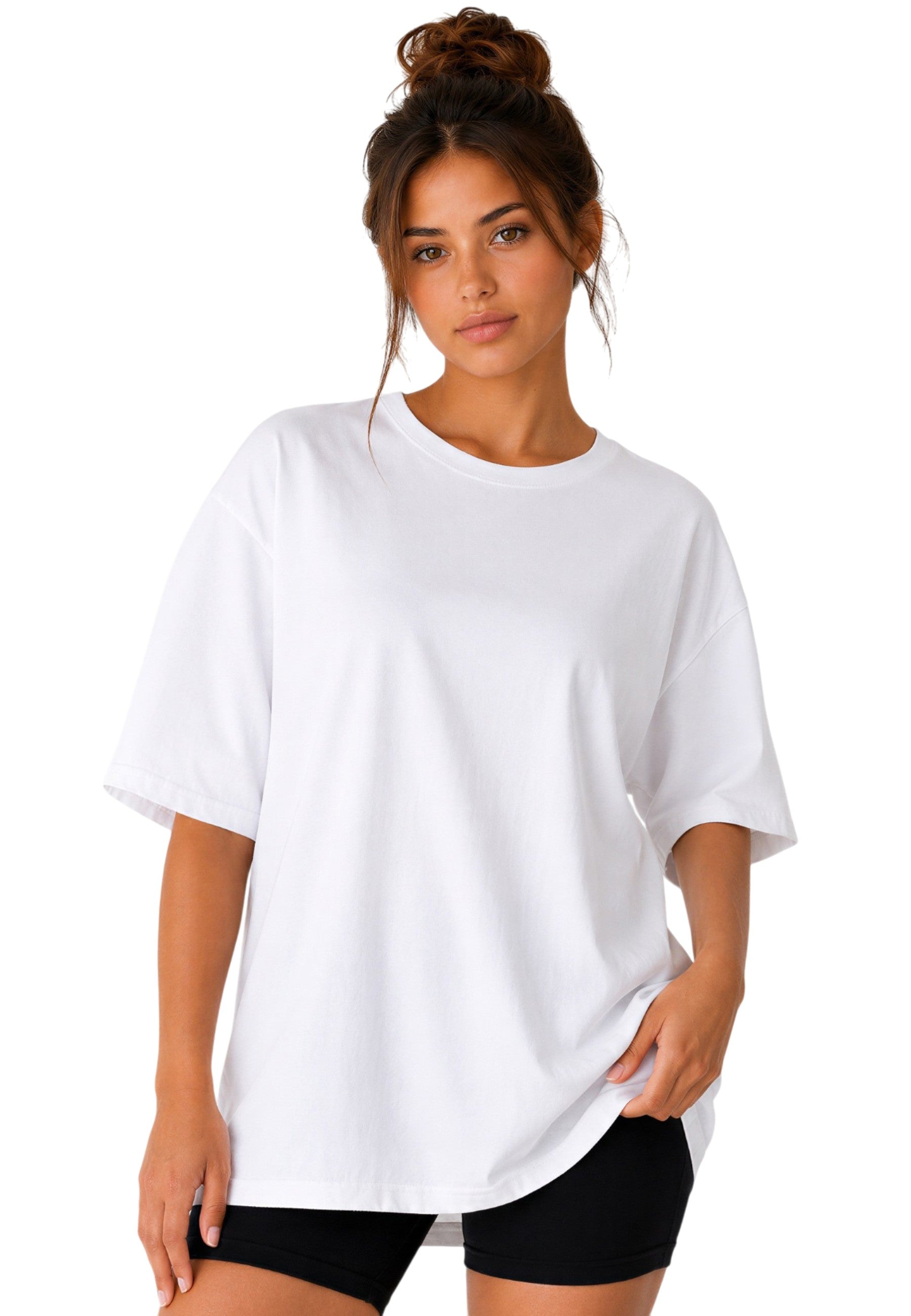 Damen Oversized T-Shirt 24RSW058 White - mehrfarbig