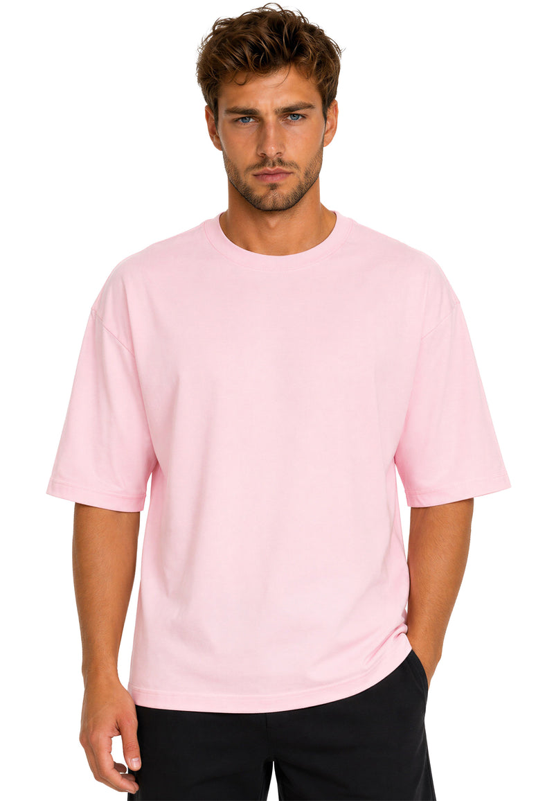 Herren Regular Fit T-Shirt Shoulder Drop in Pink – Reichstadt
