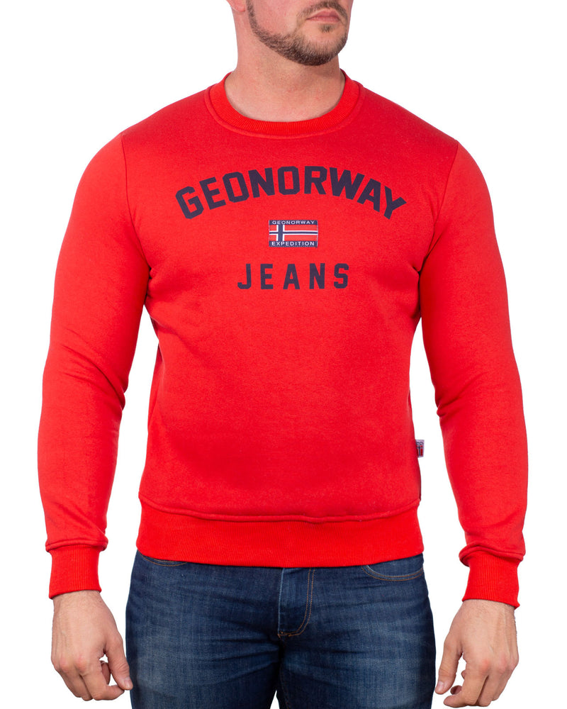 Herren Regular Fit Pullover gassier in Red – Geo Norway