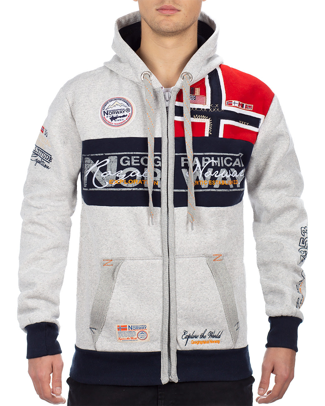 Herren Regular Fit Sweatjacke flyer - Blended Grey
