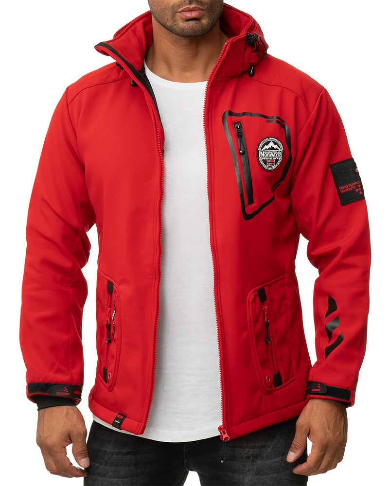 Herren Regular Fit Softshelljacke tacebook in Red – Geographical Norway