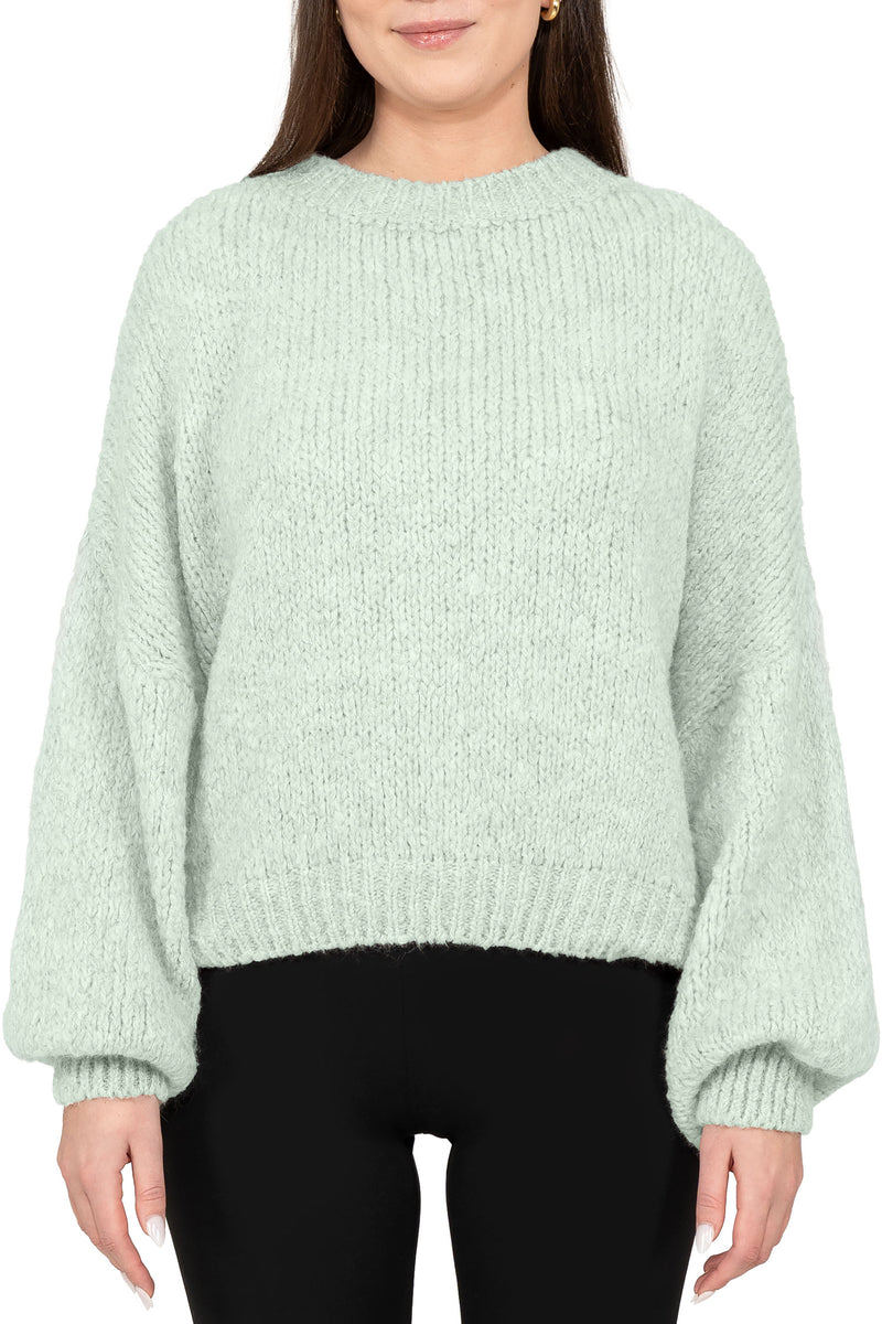 Damen Relaxed Fit Strickpullover in Mint – Reichstadt