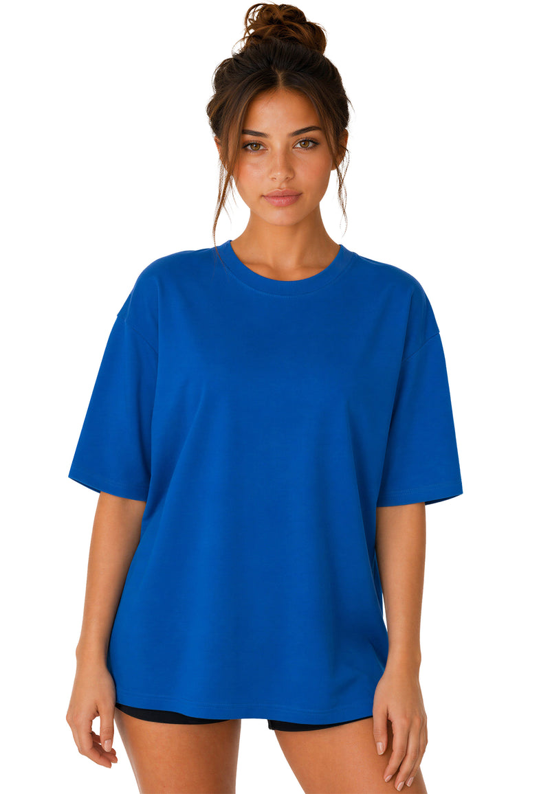 Damen Oversized T-Shirt 25RSW070 Navy Blue - mehrfarbig