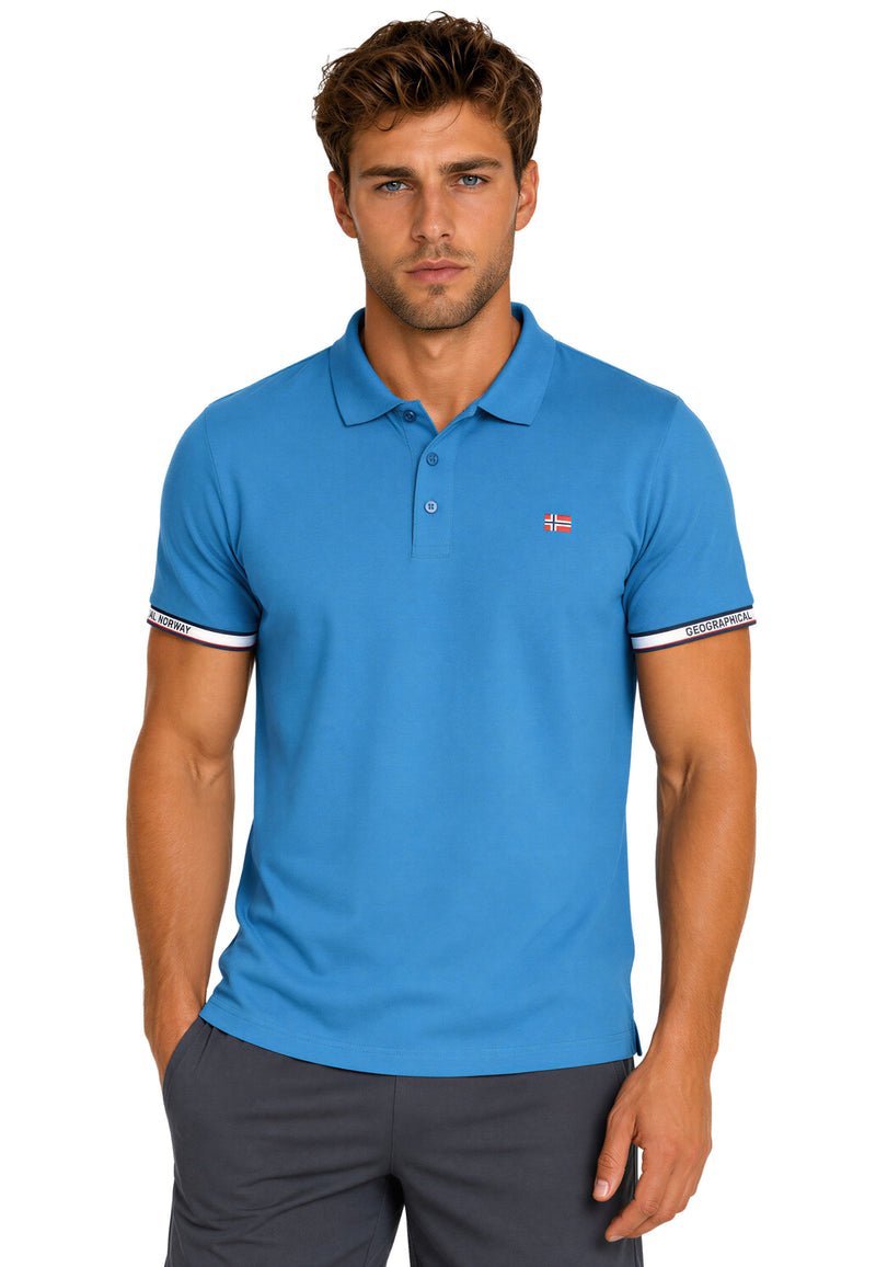 Herren Regular Fit Poloshirt koliar men in Blue – Geographical Norway