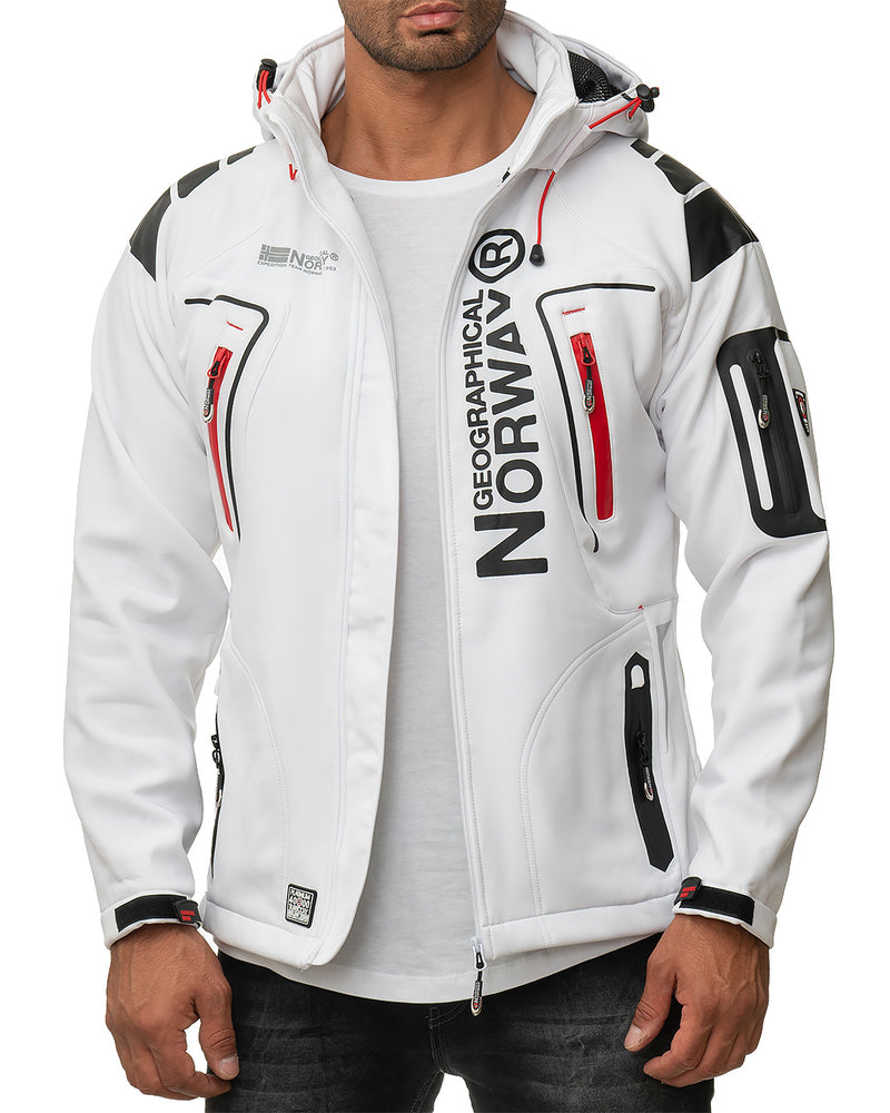 Herren Regular Fit Softshelljacke techno men - White