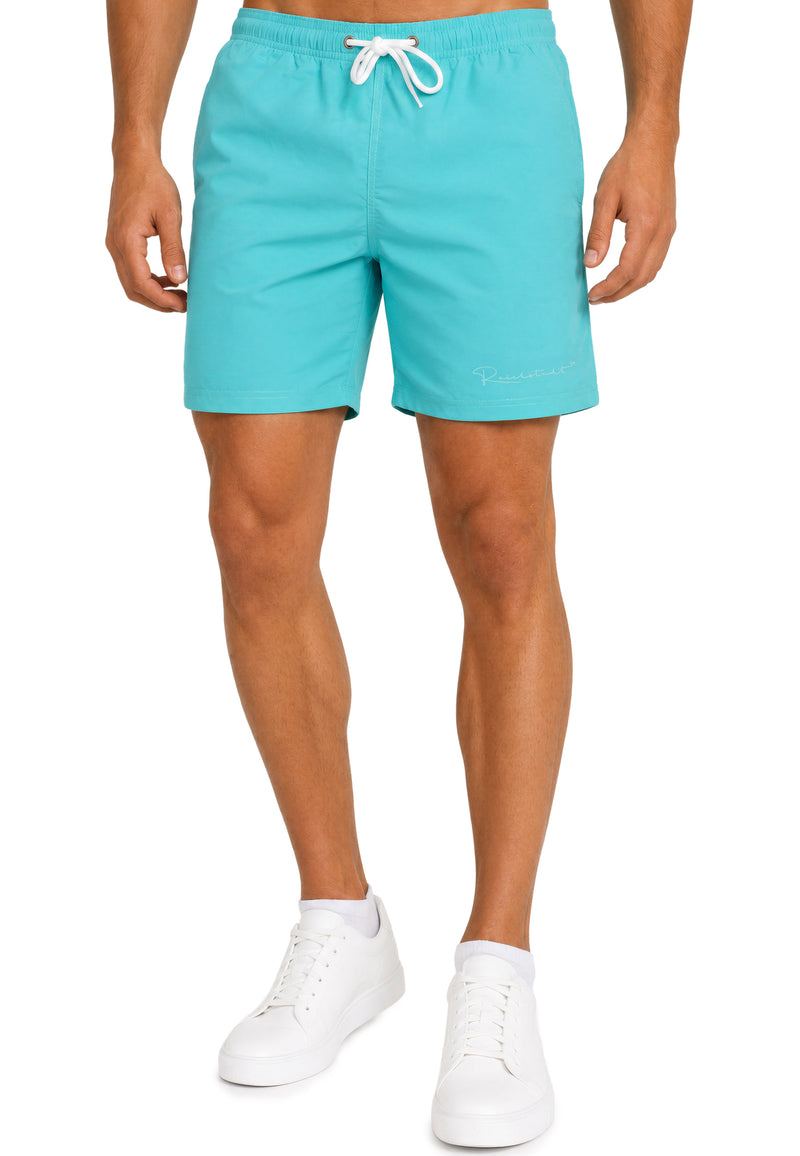 Herren Regular Fit Shorts Mid Waist in Turquoise – Reichstadt