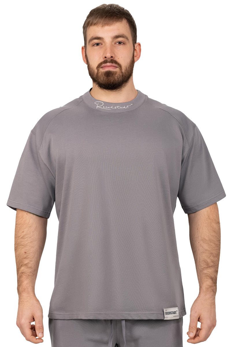 Herren Relaxed Fit T-Shirt in Dark Grey – Reichstadt
